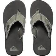 Quiksilver Mens Monkey Abyss Summer Beach Thongs Sandals Flip Flops Green/Black 8 UK