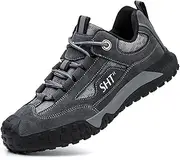 [WCXTY] Steel Toe Boots for Men,Outdoor Working Breathable Steel Toe Sneakers for Men,Comfortable Lightweight Anti-Puncture Safety Shoes for Men,for Industrial & Construction (Color : Gray, Size : 8)