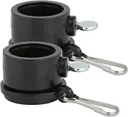 B Baosity 2Pcs Tangles Free Flag Pole Clips Hardware 360 Degree Rotating Anti Wrap Easy to Install with Carabiners Durable Clamp Flagpole Holder Rings