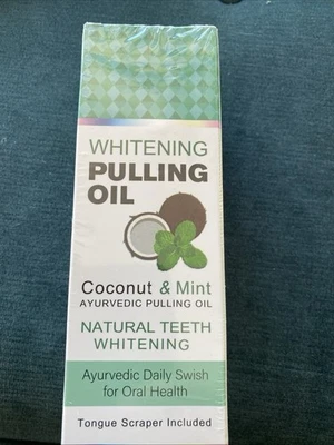 Coconut Pulling Oil For Teeth With Tongue Scraper