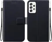 Compatible with Samsung Galaxy A23 5G Flip Kickstand case Cover,Compatible with Samsung Galaxy A23 4G Magnetic Wallet Case Black