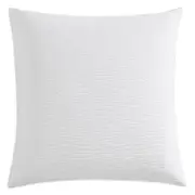 Vera Wang Solid Textured Pleats White Sham