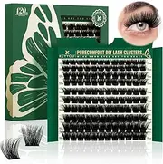 KEYYOU Lash Clusters 120pcs Eyelash Clusters 10-18mix D Curl Cluster Lashes Thick Super Soft Wispy DIY Eyelash Extension at Home(PC03-D-10-18MIX)