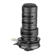BY-A7H 3.5mm Interface Plug Condenser Live Show Video Vlogging Recording Microphone for iPhone, Galaxy, Huawei, LG and other Smartphones (Black)