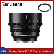 7artisans 50mm T2.0 Full Frame Cine Lens Large Aperture for Leica L Panasonic FP