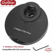 2" Multiple 5-Filter Wheel Metal Manual Filter Wheel for CCD Camera Telescope