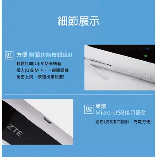 中興 ZTE MF910V&MF286  4G LTE SIM卡Wifi分享器無線網卡路由器-灰黑