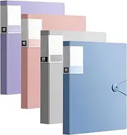 4 Colors Binder with Plastic Sleeves - Bound Sheet Protector Presentation Book, Display Book, for A4 Size Inserts - Available in 40, 60, and 80 Pocket40 Pocket
