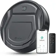 [LEFANT] Robot Vacuum Cleaner - 2200Pa with Remote, 120 Min Runtime, Tangle-Free Design, Slim, Quiet, WiFi/Alexa/App, 6 Cleaning Modes, Ideal for Pet Hair and Hard Floors, M210 Pro Grey
