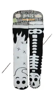 PALS SOCKS Brand Kids GHOST & SKELETON Mismatched Gripper Bottom AGES 8-12