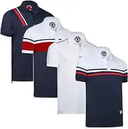 Albert Morris Mens Striped Short Sleeve Polo Shirts 4 Pack