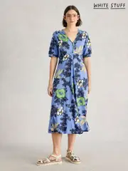 White Stuff BRT BLUE Megan Jersey Dress (W38206) | $150