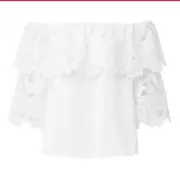 Seed Heritage ~ White Lace Bell Sleeve Top: 8