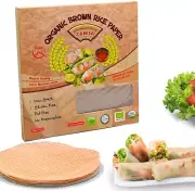 TANISA Organic Brown Rice Paper Wrapper, Healthy Gluten Free Spring Roll Rice...