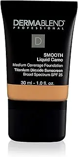 Dermablend Professional Smooth Liquid Camo - 24 Hour Hydrating Foundation with Broad Spectrum SPF 25 - Buildable Medium Coverage For Dry Skin - Dermatologist-Created - 40C Sepia - 30ml