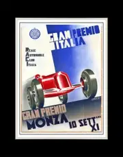 1933 Italian Grand Prix Monza Grand Prix - Matted for 11x14 Frame