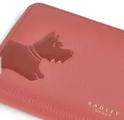 New Radley London Copper Pink Large Zip Around Matinee Scottie Dog Wallet