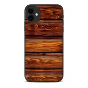 Skins Decal Wrap for Apple iPhone 11 - Red Deep Mahogany Wood Pattern
