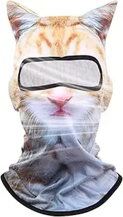 Animal Face Cover, Animal Face Cover, Full Face Hood Mask with Stand-Ears, Three-Dimensional Pattern, Halloween Hat for Music Festivals