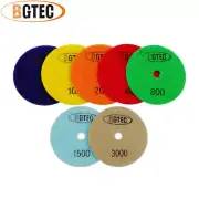 Diamond Dry Polising Pads for Granite Marble Stone Sanding Disc 7pcs/set 4 inch