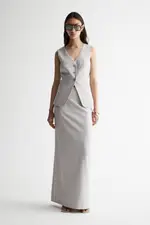 Elowen Skirt Silver Size 10 | Elka Collective