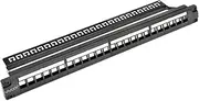 1U 24 Ports Blank Patch Panel Unload Modular Patch Panel Blank Frame with Cable Manager Bar