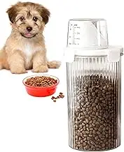 Pet Food Storage Containers - Clear Animal Food Storage Containers | Treat Dispenser with Pour Spout Measuring Cup, Organizer Holder Pet Supplies for Kitchen Pantry