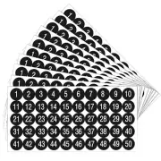 20Pcs 1 to 50 Number Stickers Consecutive Number Stickers 1Inch7730