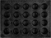 FUNSHOWCASE Baking Pan Perforated Eclair Sheets Round Taper Disc Liquid Silicone Mold 12-Cavity 409x304x29mm