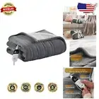 Twin Electric Heated Throw Blanket - 62x84'' Sherpa Flannel with Auto Shut-Off