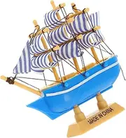 JOINPAYA Sailboat Model Decor Mediterranean Sailboat Ornament Wooden Sailing Ship Craft