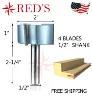 Tideway Carbide IND RC16023218 1" Super DADO/Surfacing 1/2" shank router bit