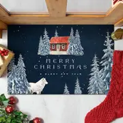 Christmas Door Mat Decorative Doormat Outdoor Welcome Mats for Front Door