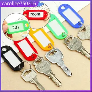 50pcs Key ID Tag Label Key Holder Luggage Name Label Card wi