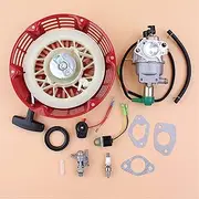 Jodriva Recoil Starter Carburetor Oil Alert Petcock Oil Seal Kit Gasoline Engine Generator for GX340 GX390 188F 11HP 13HP 28400-ZE3-W01ZP 16100-Z5L-F11 Grass Trimmer Recoil Starte