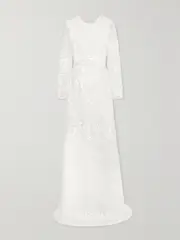 [Erdem] Erdem - Yoanna Sequined Chiffon Gown - Ivory - UK 14 UK 14 Ivory