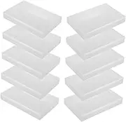 iplusmile 10pcs Clear Plastic Cassette Tape Storage Box Multifunctional Organizer for Music Cassettes Jewelry and Trinkets for Collectors and Easy Access