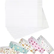 Lunmon 500 Pcs Printable Wristbands for Events White Polyester Wristbands for Laser Printer Printable Bracelets for Concerts Festivals Party Admission VIP Identification