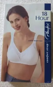 Playtex 18 Hour Bra Style 4170 White Cotton Blend Soft Cup 36B