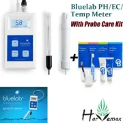 Hydroponic Bluelab Digital PH EC Temperature Tester Combo Meter&Probe Care Kit