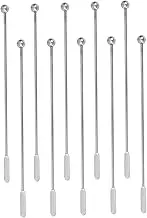 Totority 10pcs Stainless Steel Mixing Bar Spoon Spiral Cocktail Shaker Spoon for Bartenders Multi Function Mixing Stirrer for Drinks Durable and Easy to Clean