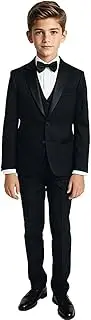 Black n Bianco Boy's Modern Tuxedo Dresswear Set