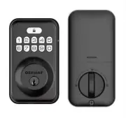 Single Cylinder Electronic Deadbolt Lock BackLit Keypad. MatteBlack