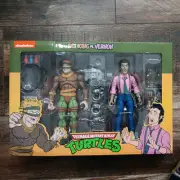 NECA Teenage Mutant Ninja Turtles Scale Rat King & Vernon Action Figures