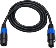 MTUERANC Speakon Male to Female Extension Cables, 18AWG Speakon Cable, with Twist Lock, for DJ PA Stage Loudspeaker Amplifier Audio Jack Speaker Cable (1M/3.2Feet)