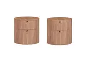 Oliver Set of 2 Natural Bedside Table