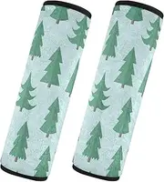 Car Seat Belt Covers 2 Piecing Soft Car Safety Seat Belt Strap Shoulder Pad Backpack Shoulder Strap Pad Cover Car Accessories for Adults and Kids S Christmas Trees
