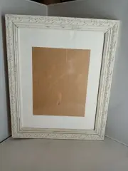 Rustic Painted Frame on Ornate Profile Antiqued White