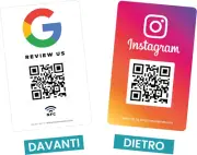 | PVC Card Review Us on Google QR Code and NFC + Instagram | NFC Business Card G