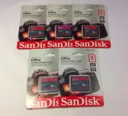 5x SanDisk Ultra CompactFlash 8 GB Memory Card 30MB/s (SDCFH-008G-AW46)